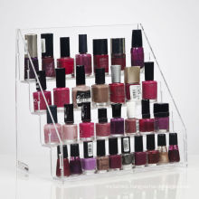 Tiered Clear Acrylic Nail Polish Rack